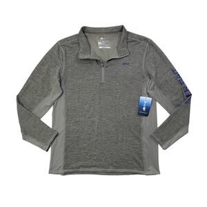 Silver Bait Shirt Mens M Medium UPF 50+ 1/4 Zip Stretch Performance Fishing